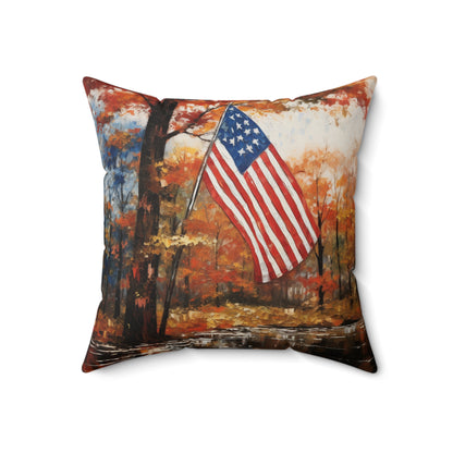 "High-Quality Fall and Patriotic Decor Pillow"