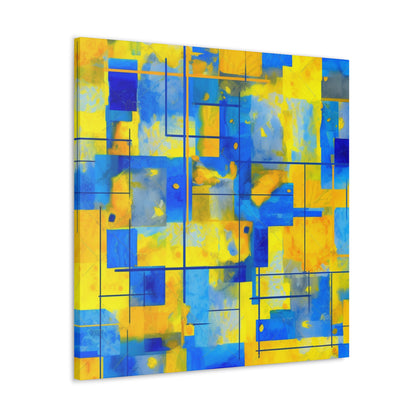 "Yellow & Blue" Canvas Wall Art - Weave Got Gifts - Unique Gifts You Won’t Find Anywhere Else!