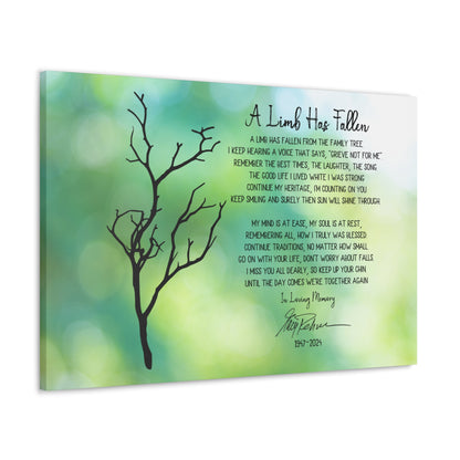 A Limb Has Fallen Custom Canvas Art