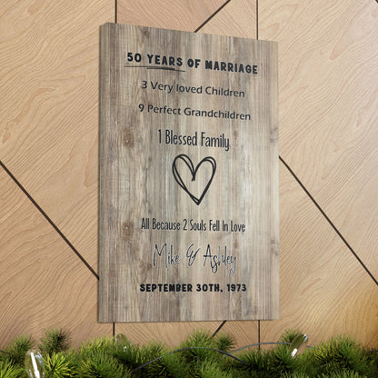 "50 Years Of Marriage" Wall Art - Weave Got Gifts - Unique Gifts You Won’t Find Anywhere Else!