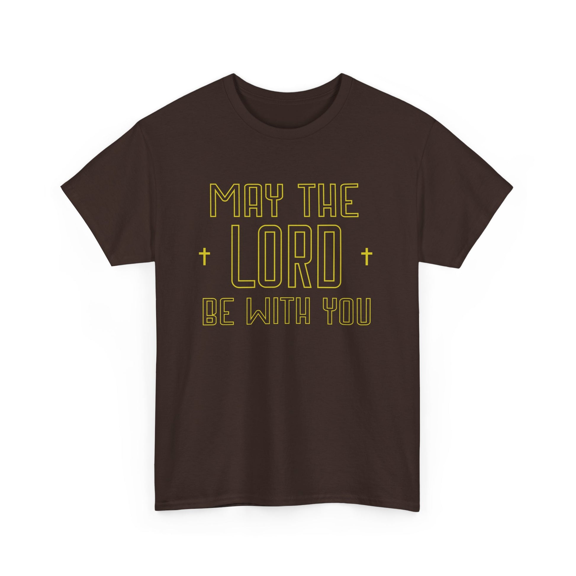 Fun Christian shirt with Star Wars style text, "May the Lord be with you"
