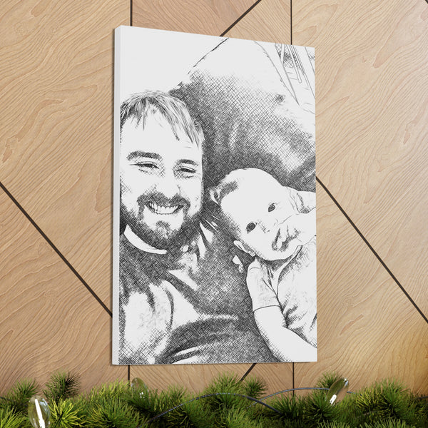 "Daddy & Son Photo" Custom Wall Art - Weave Got Gifts - Unique Gifts You Won’t Find Anywhere Else!