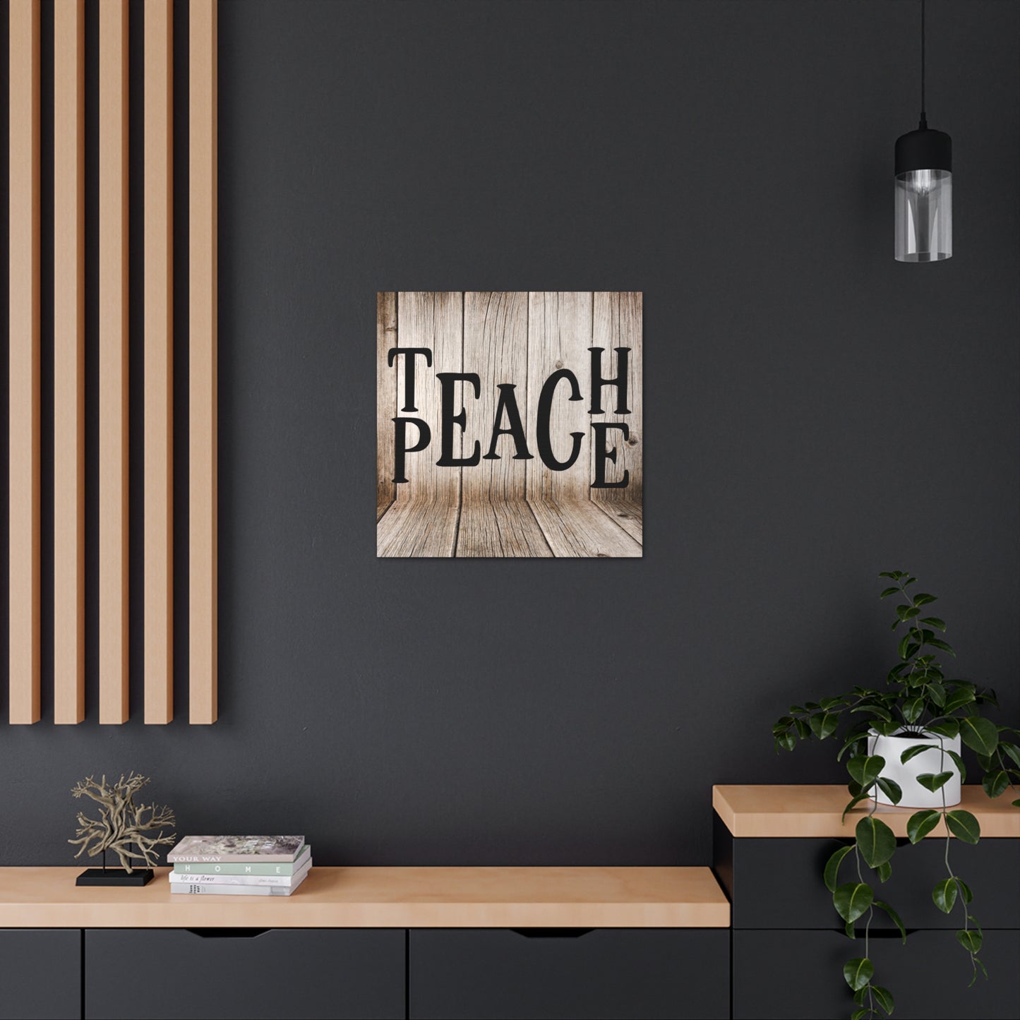 "Teach Peace" Rustic Wall Art - Weave Got Gifts - Unique Gifts You Won’t Find Anywhere Else!