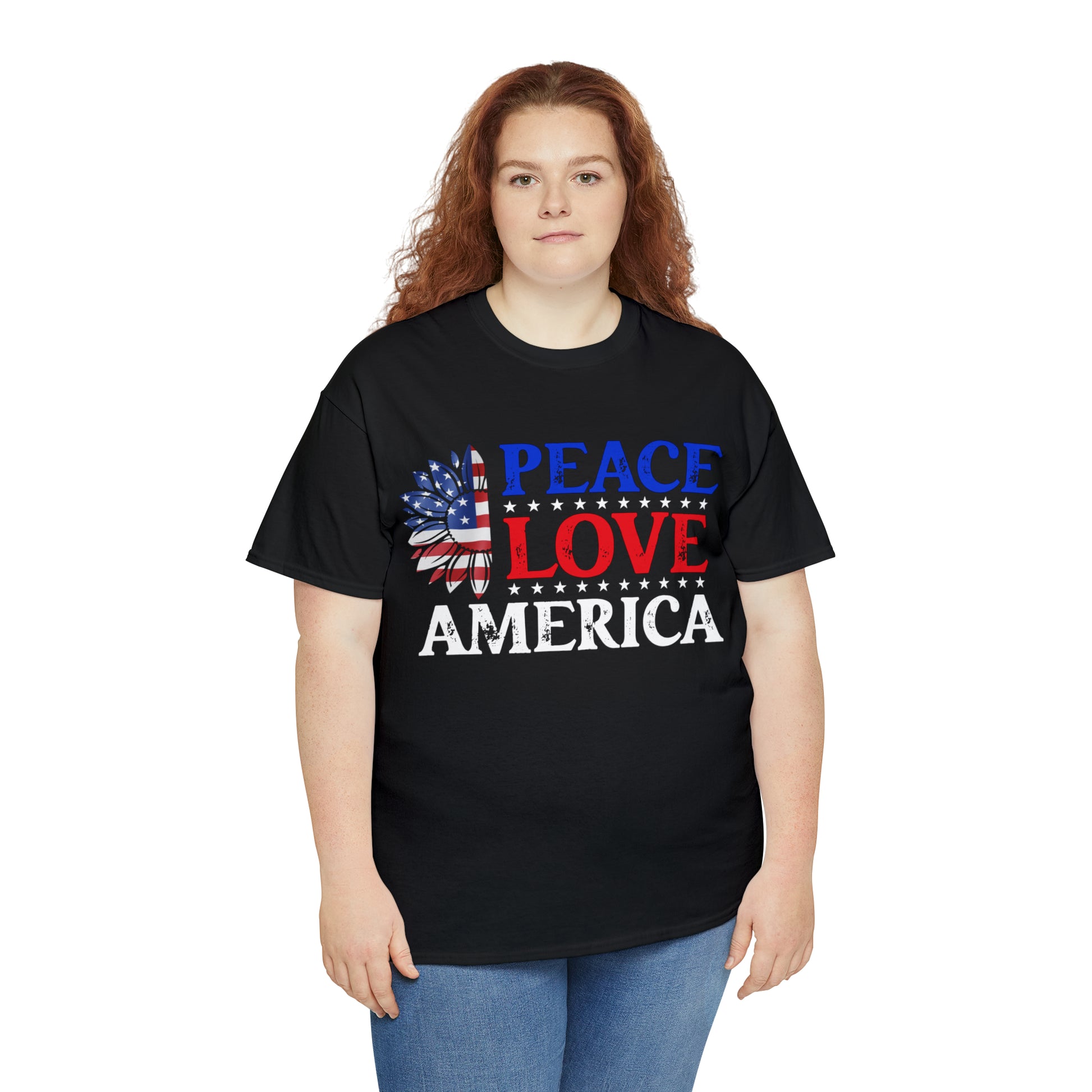 "Peace, Love, America" T-Shirt - Weave Got Gifts - Unique Gifts You Won’t Find Anywhere Else!