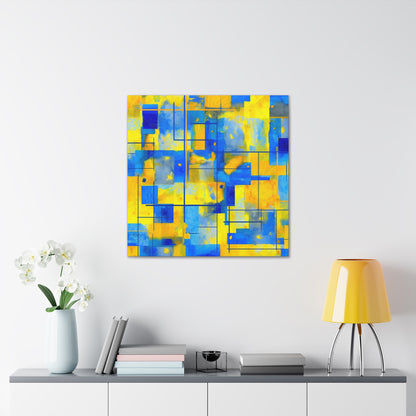 "Yellow & Blue" Canvas Wall Art - Weave Got Gifts - Unique Gifts You Won’t Find Anywhere Else!