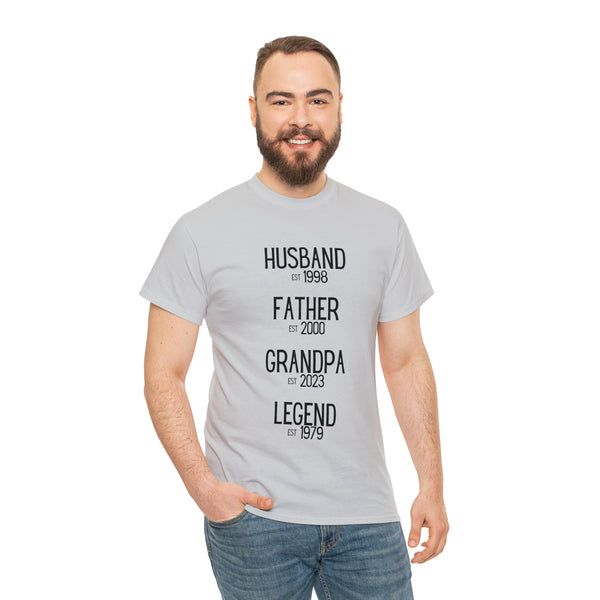 Custom "Husband, Father, Grandpa, Established" T-Shirt - Weave Got Gifts - Unique Gifts You Won’t Find Anywhere Else!