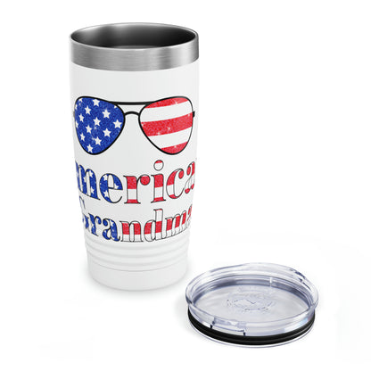 Nostalgic patriotic tumbler for proud grandmas
