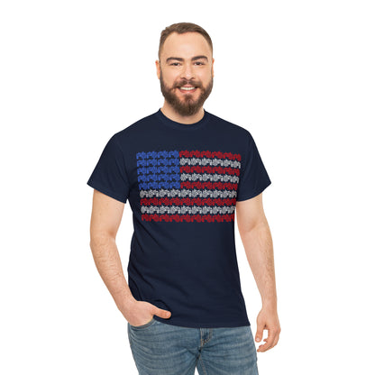 "American Flag Tractors" T-Shirt - Weave Got Gifts - Unique Gifts You Won’t Find Anywhere Else!