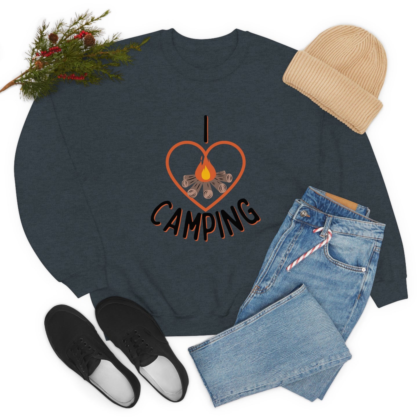 "I Love Camping" Crewneck Sweatshirt - Weave Got Gifts - Unique Gifts You Won’t Find Anywhere Else!