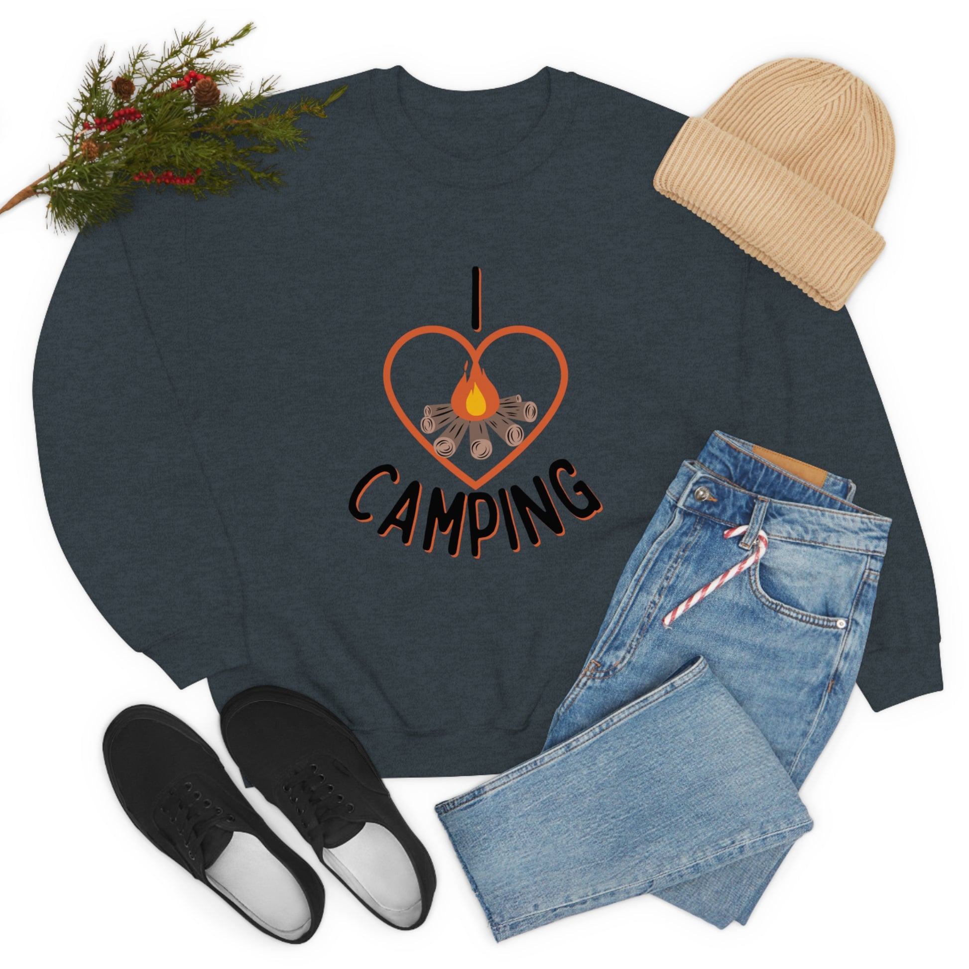 "I Love Camping" Crewneck Sweatshirt - Weave Got Gifts - Unique Gifts You Won’t Find Anywhere Else!