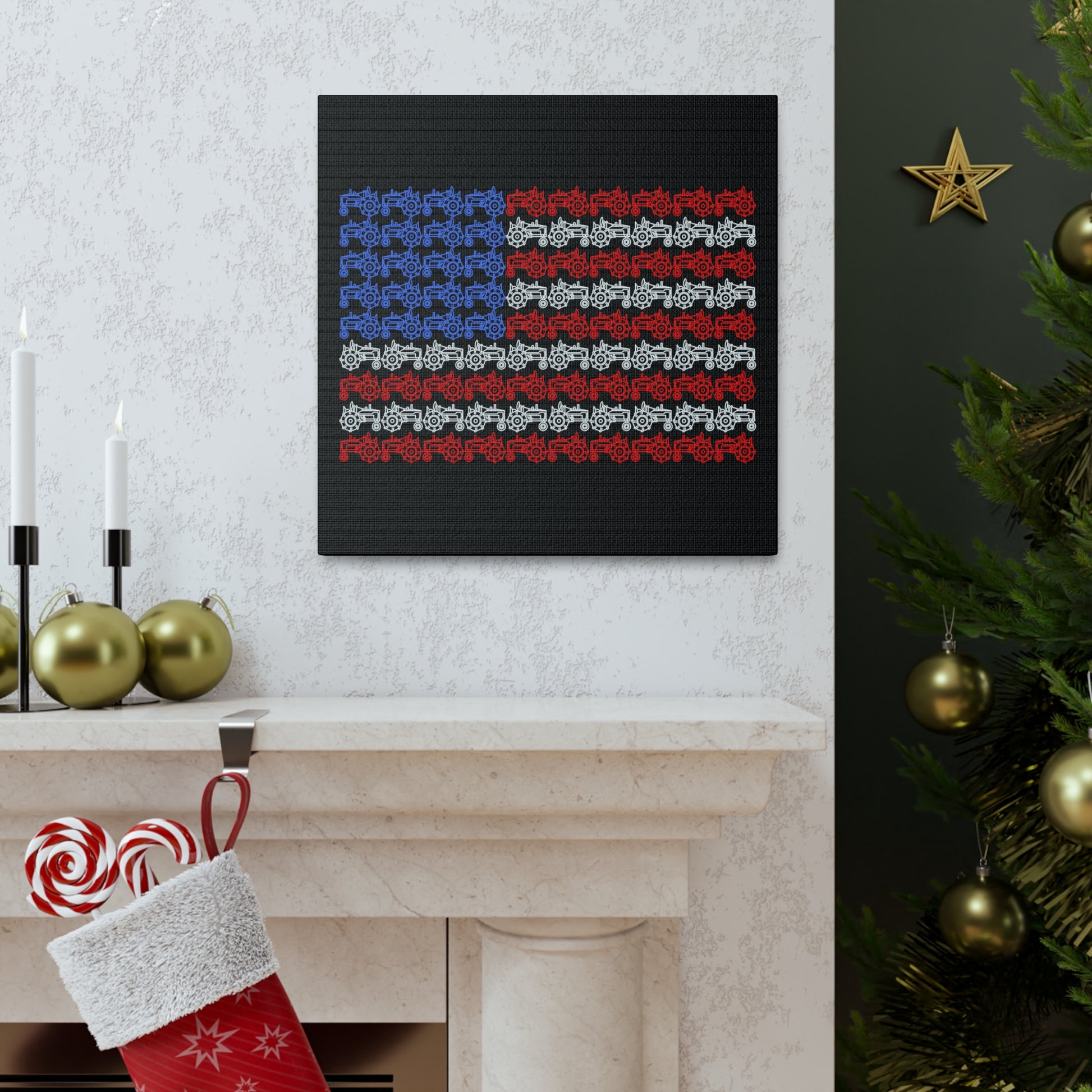 "Tractor American Flag" Wall Art - Weave Got Gifts - Unique Gifts You Won’t Find Anywhere Else!