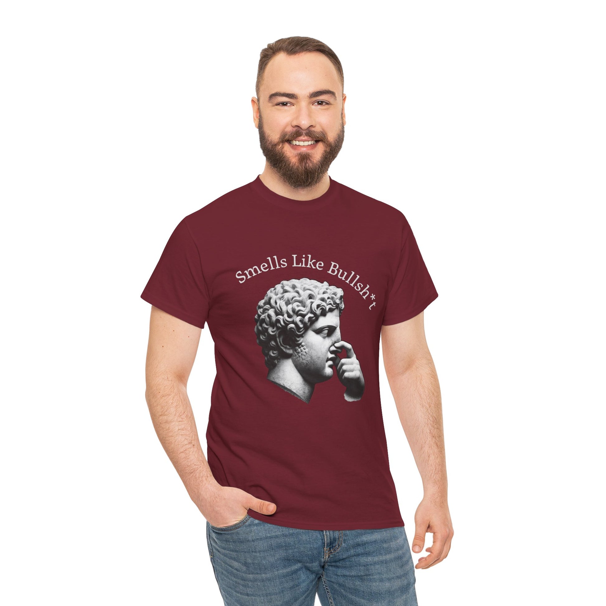 Smells Like Bullsh*t Shirt – Funny Roman Statue Graphic Tee

