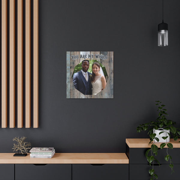 "You Are My World" Custom Photo Wall Art - Weave Got Gifts - Unique Gifts You Won’t Find Anywhere Else!