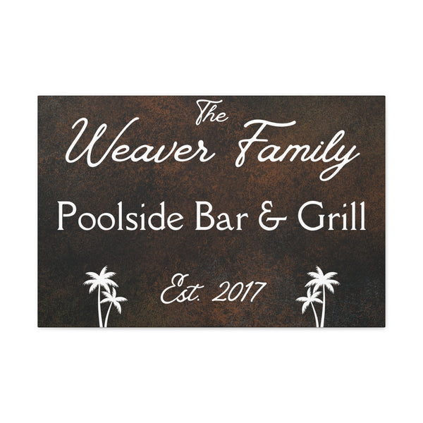 Custom "Poolside Bar & Grill" Wall Art - Weave Got Gifts - Unique Gifts You Won’t Find Anywhere Else!