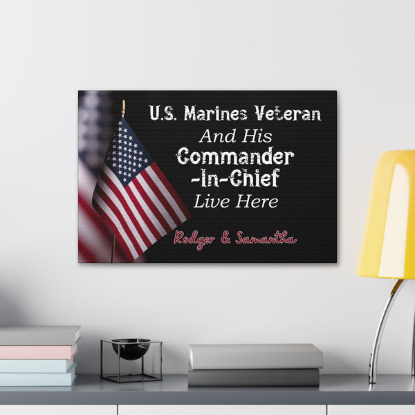 Custom "US Marine Veteran" Wall Art - Weave Got Gifts - Unique Gifts You Won’t Find Anywhere Else!