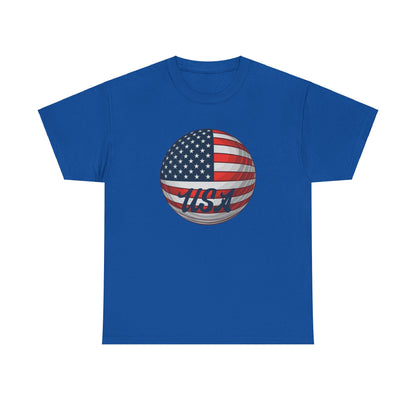 Red, white, and blue USA golf shirt
