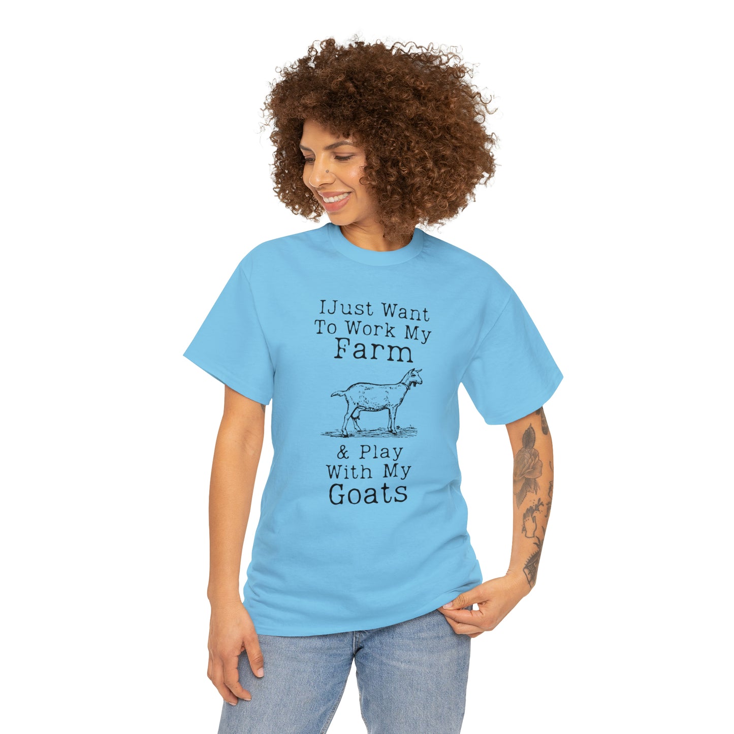 "I Just Want To Work My Farm & Play With My Goats" T-Shirt - Weave Got Gifts - Unique Gifts You Won’t Find Anywhere Else!