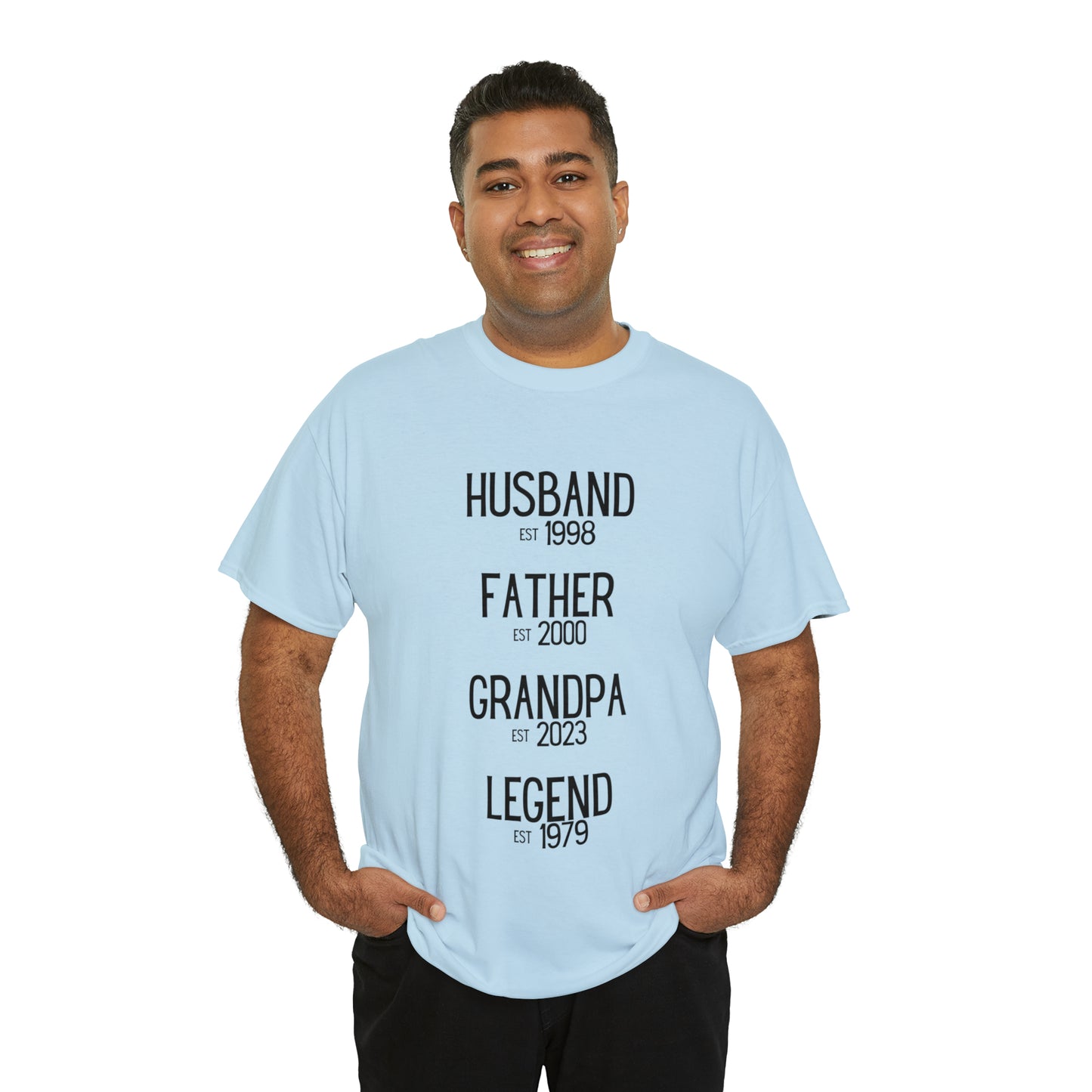 Custom "Husband, Father, Grandpa, Established" T-Shirt - Weave Got Gifts - Unique Gifts You Won’t Find Anywhere Else!