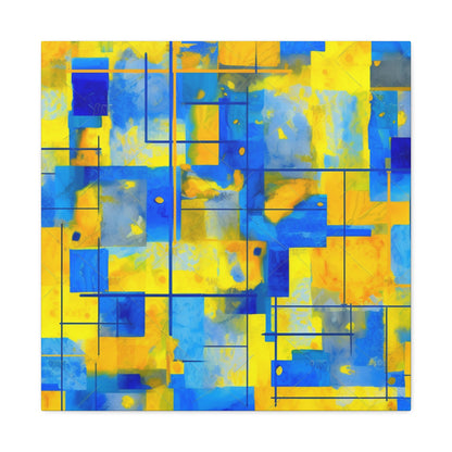 "Yellow & Blue" Canvas Wall Art - Weave Got Gifts - Unique Gifts You Won’t Find Anywhere Else!