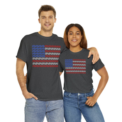 "American Flag Tractors" T-Shirt - Weave Got Gifts - Unique Gifts You Won’t Find Anywhere Else!