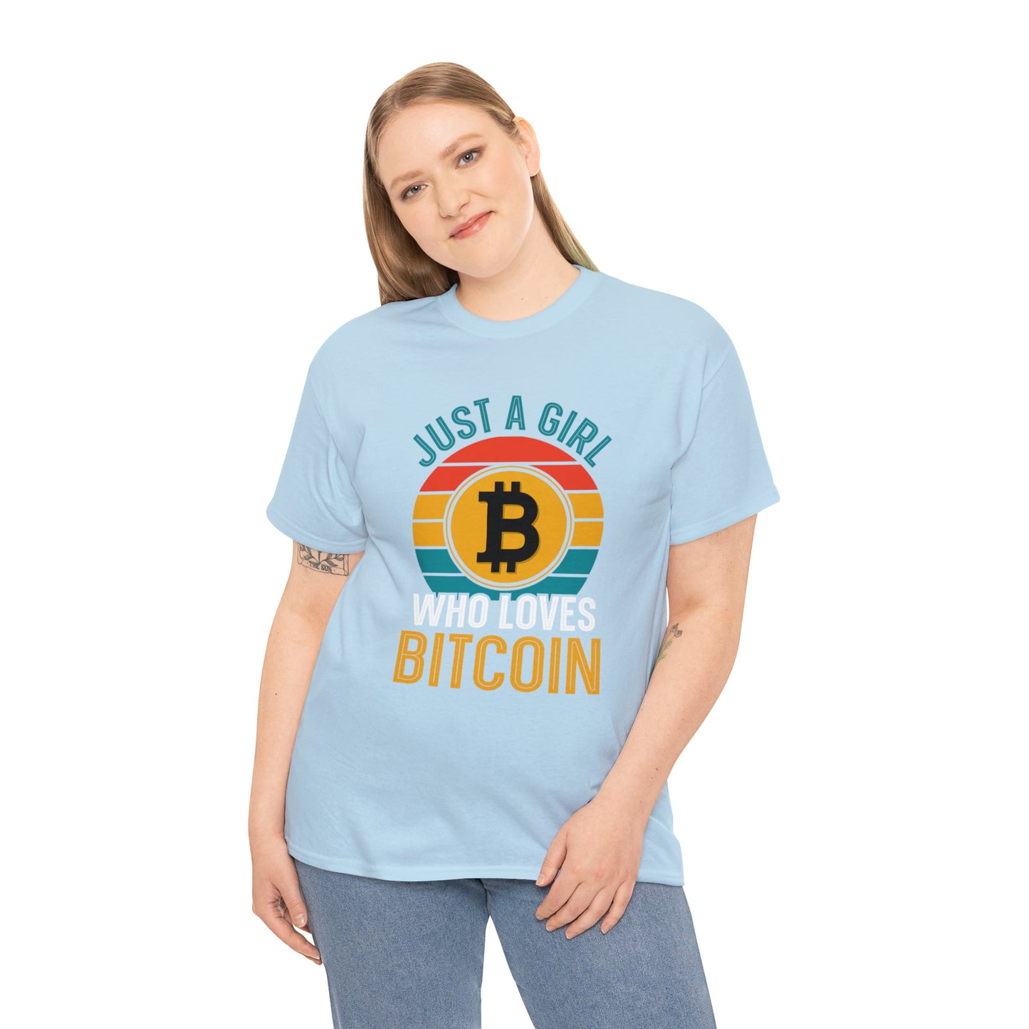 "Just A Girl Who Loves Bitcoin" T-Shirt - Weave Got Gifts - Unique Gifts You Won’t Find Anywhere Else!