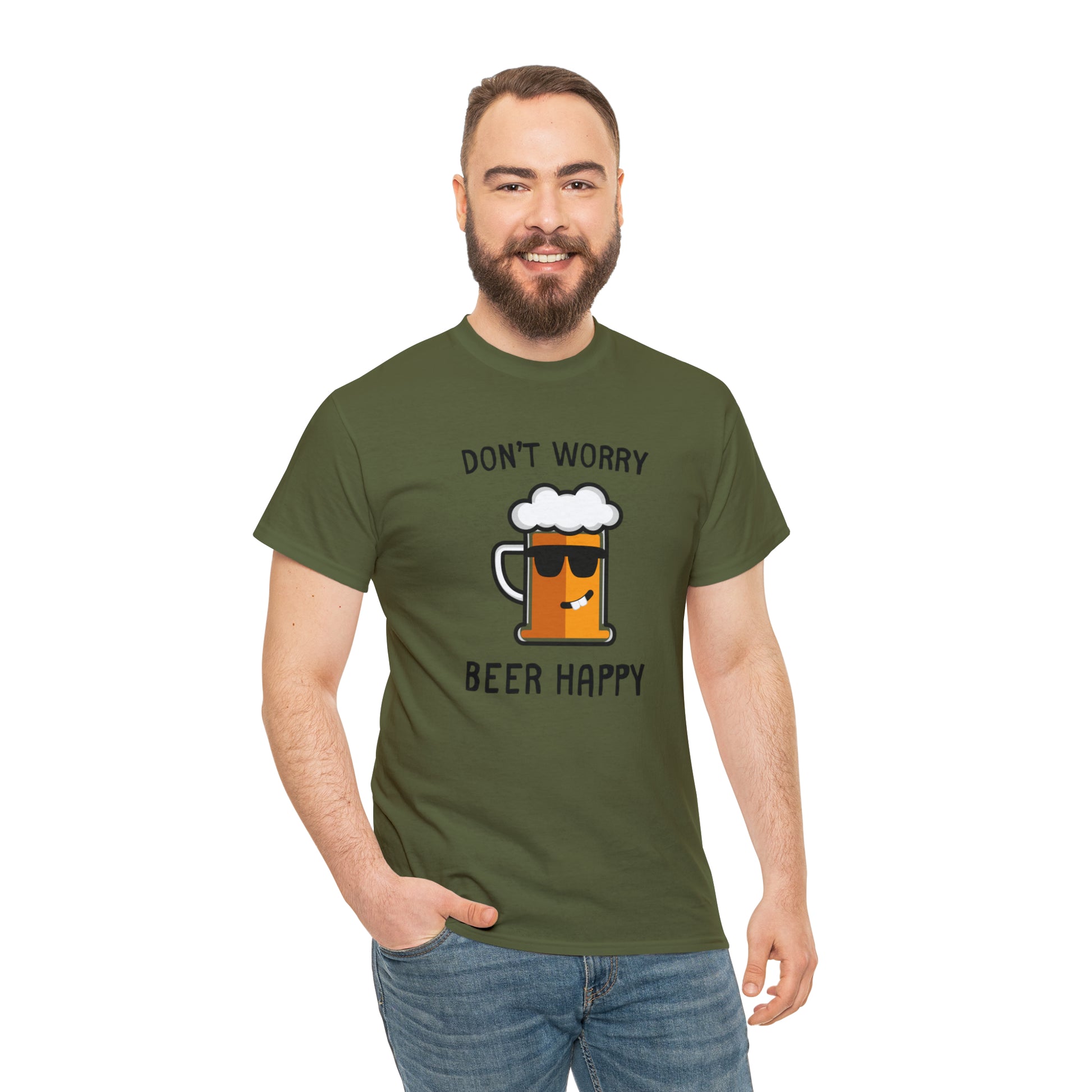 "Don't Worry, Beer Happy" T-Shirt - Weave Got Gifts - Unique Gifts You Won’t Find Anywhere Else!