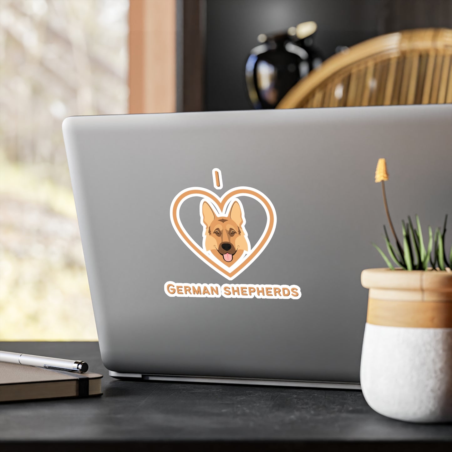 "I Love German Shepherds" Vinyl Decals - Weave Got Gifts - Unique Gifts You Won’t Find Anywhere Else!