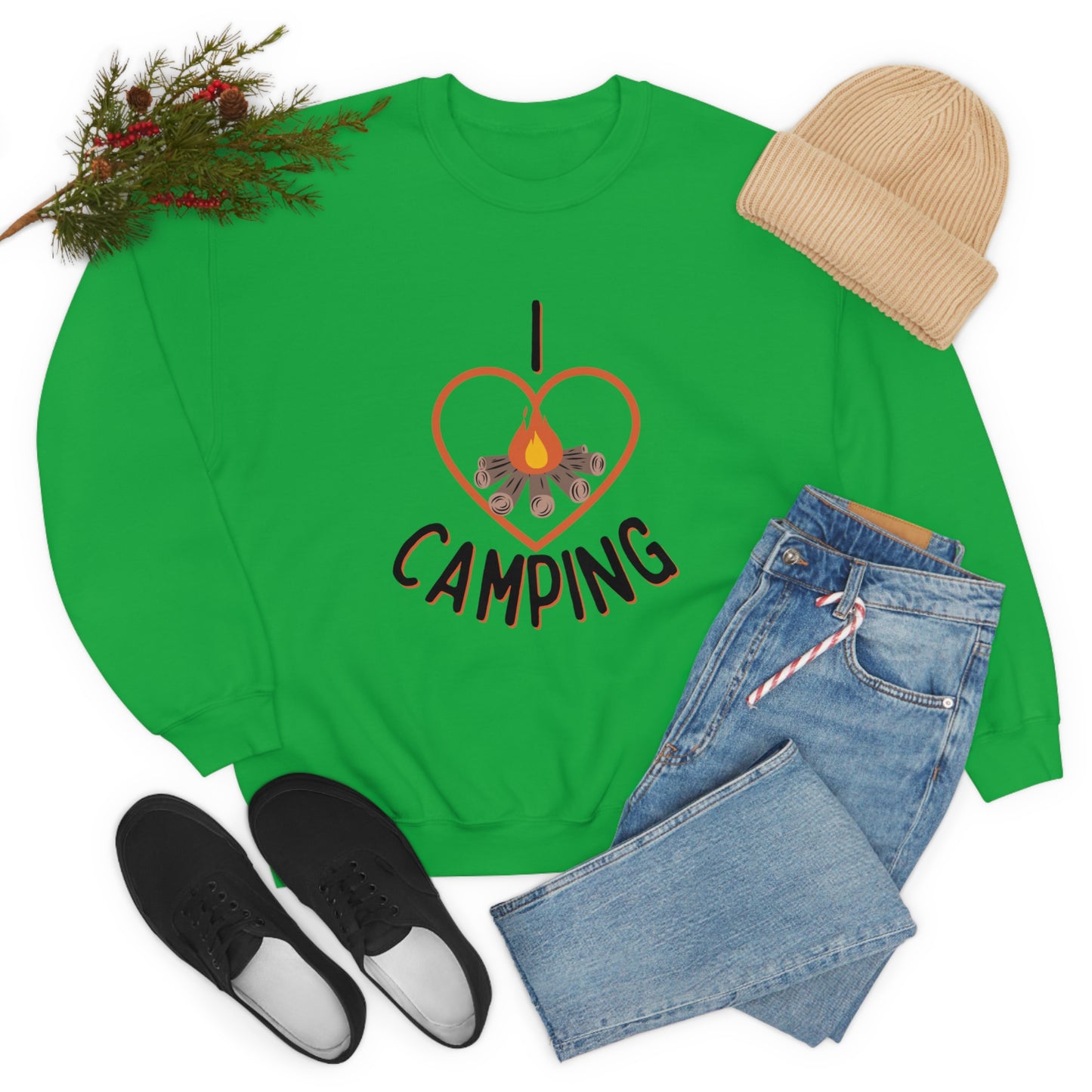 "I Love Camping" Crewneck Sweatshirt - Weave Got Gifts - Unique Gifts You Won’t Find Anywhere Else!