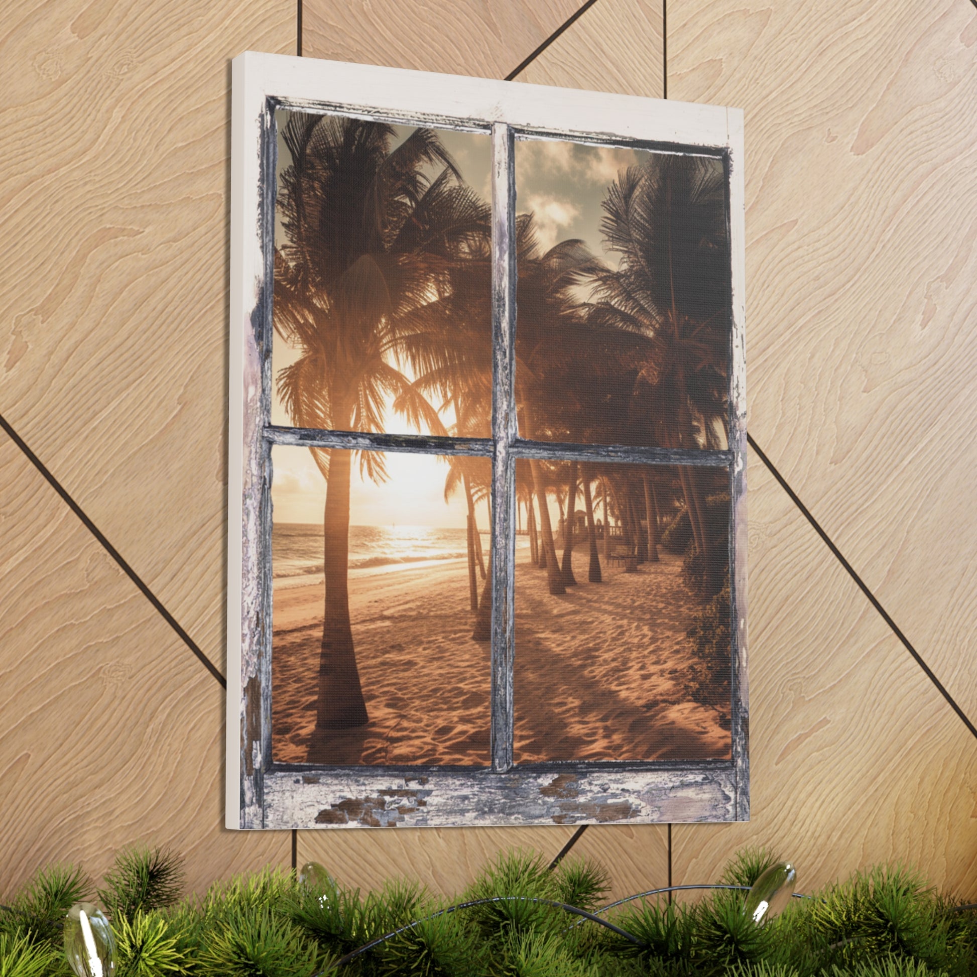 "Palm Tree Beach" Wall Art - Weave Got Gifts - Unique Gifts You Won’t Find Anywhere Else!