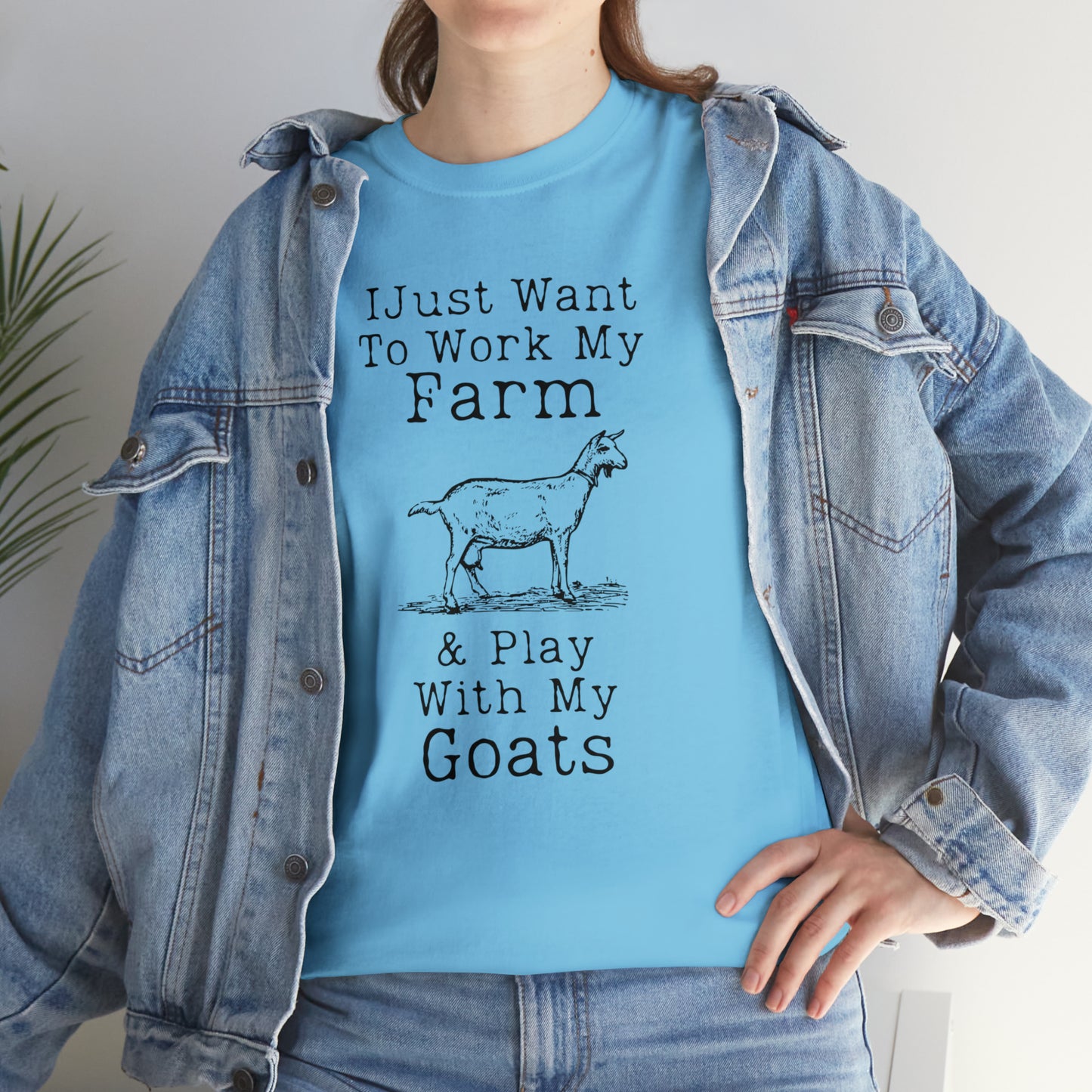 "I Just Want To Work My Farm & Play With My Goats" T-Shirt - Weave Got Gifts - Unique Gifts You Won’t Find Anywhere Else!