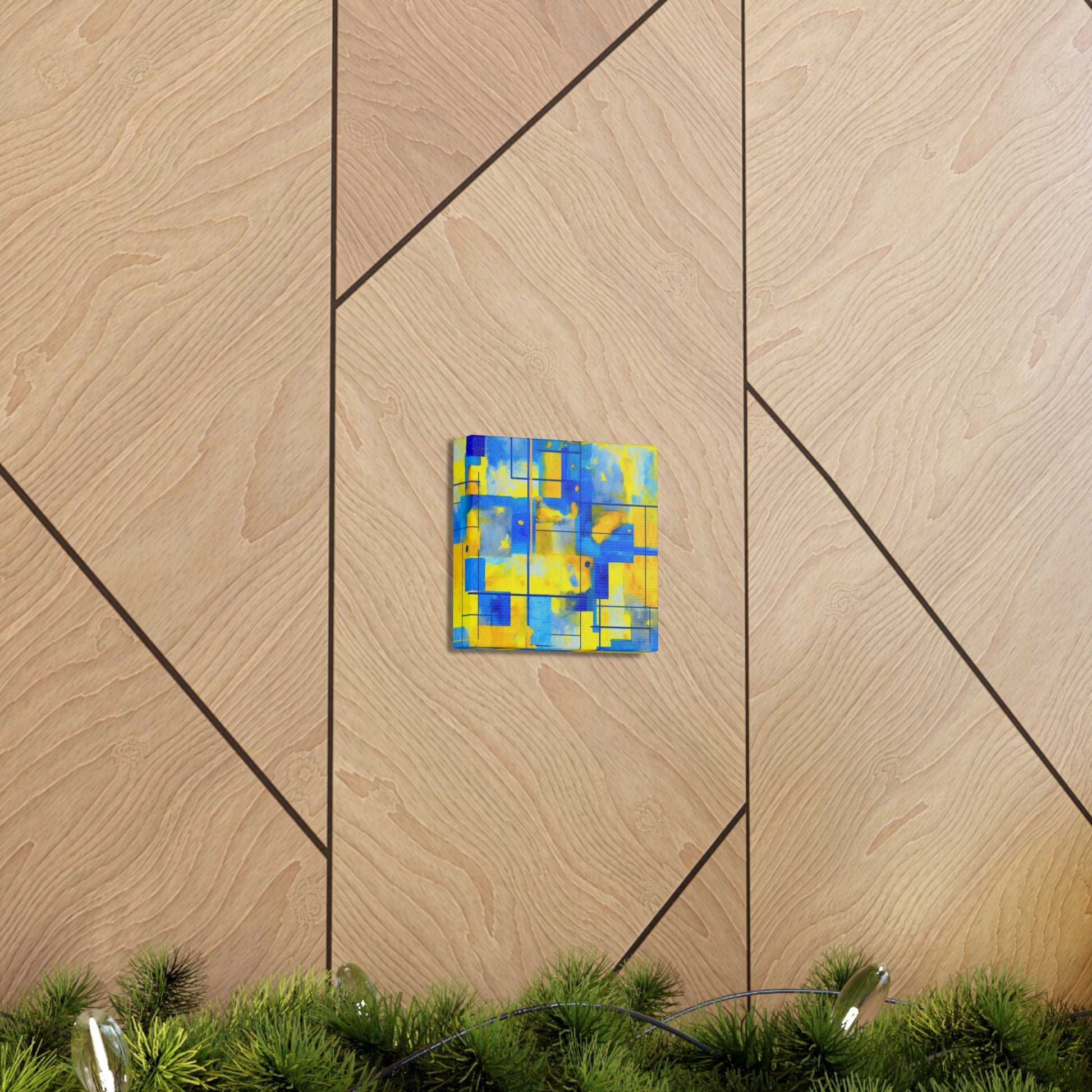 "Yellow & Blue" Canvas Wall Art - Weave Got Gifts - Unique Gifts You Won’t Find Anywhere Else!