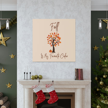 "Fall is My Favorite Color" wall art with seasonal tree design
