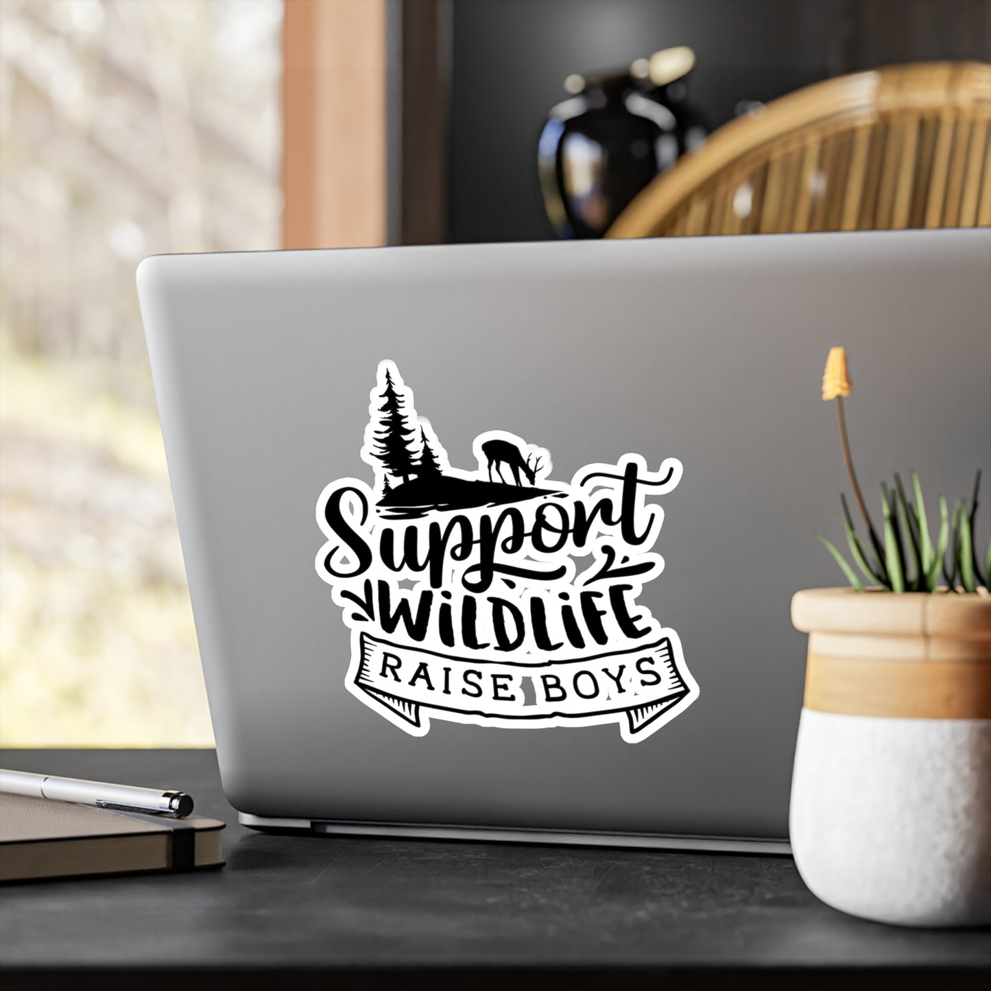 "Support Wildlife, Raise Boys" Stickers - Weave Got Gifts - Unique Gifts You Won’t Find Anywhere Else!