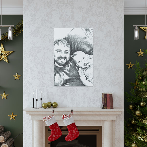 "Daddy & Son Photo" Custom Wall Art - Weave Got Gifts - Unique Gifts You Won’t Find Anywhere Else!