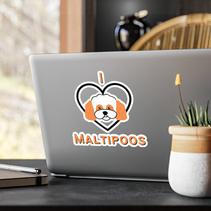 "I Love Maltipoos" Vinyl Sticker - Weave Got Gifts - Unique Gifts You Won’t Find Anywhere Else!