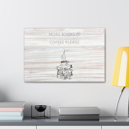 "More Books & Coffee Please" Wall Art - Weave Got Gifts - Unique Gifts You Won’t Find Anywhere Else!