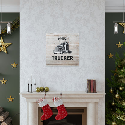 "Proud Trucker" Wall Art - Weave Got Gifts - Unique Gifts You Won’t Find Anywhere Else!