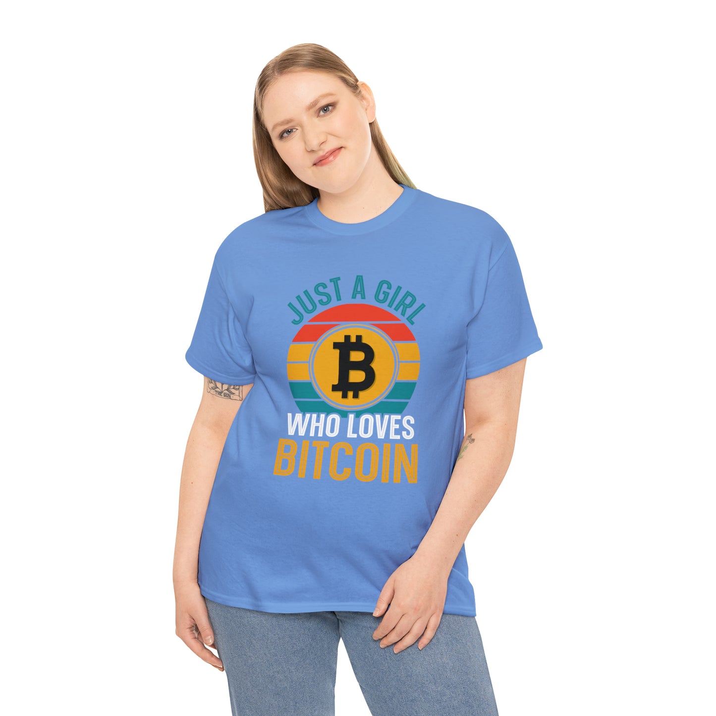 "Just A Girl Who Loves Bitcoin" T-Shirt - Weave Got Gifts - Unique Gifts You Won’t Find Anywhere Else!