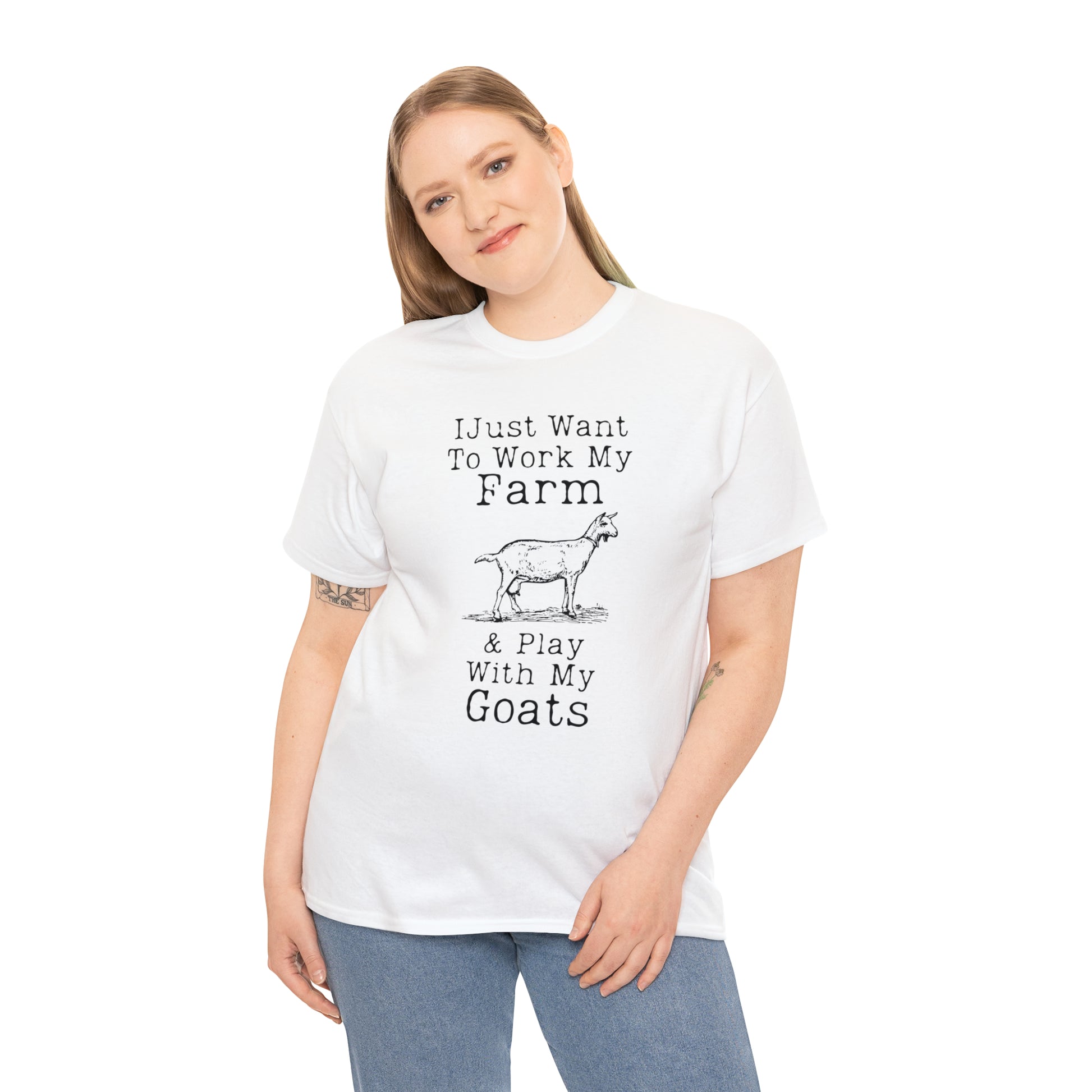 "I Just Want To Work My Farm & Play With My Goats" T-Shirt - Weave Got Gifts - Unique Gifts You Won’t Find Anywhere Else!