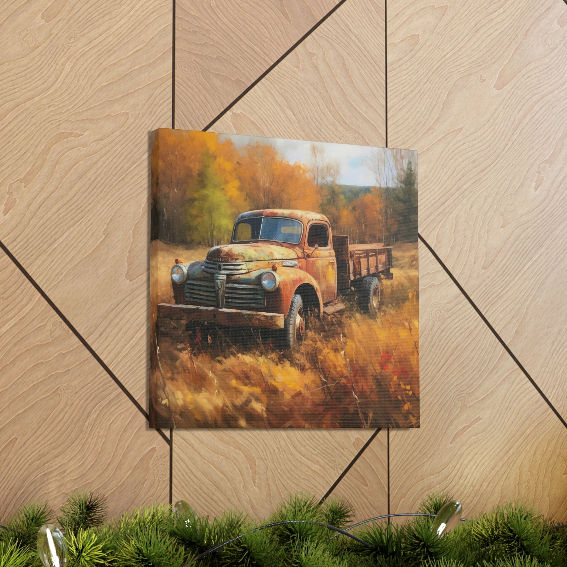 "Fall Farm Rustic Truck" Wall Art - Weave Got Gifts - Unique Gifts You Won’t Find Anywhere Else!