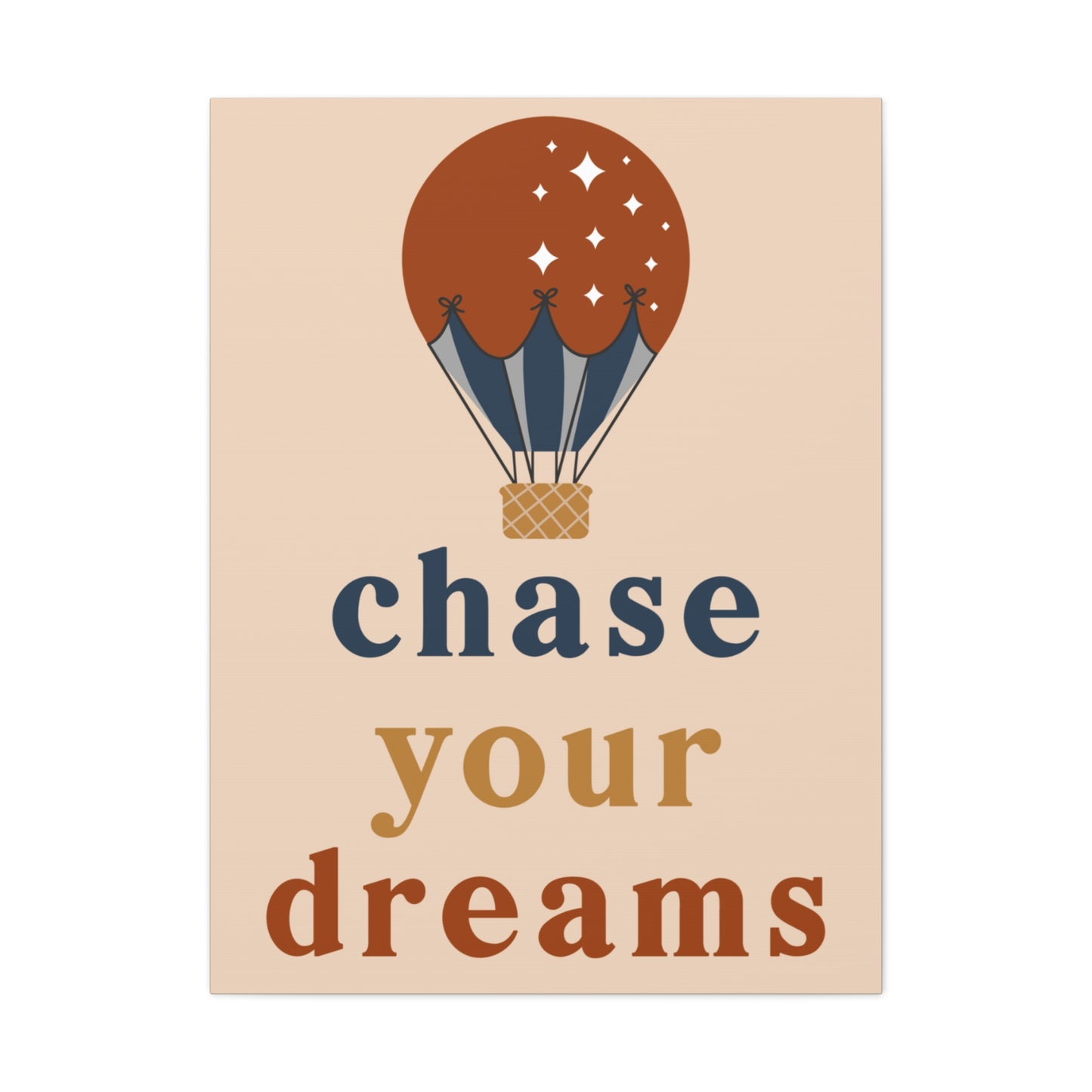 Chase your dreams wall art in soft neutral tones
