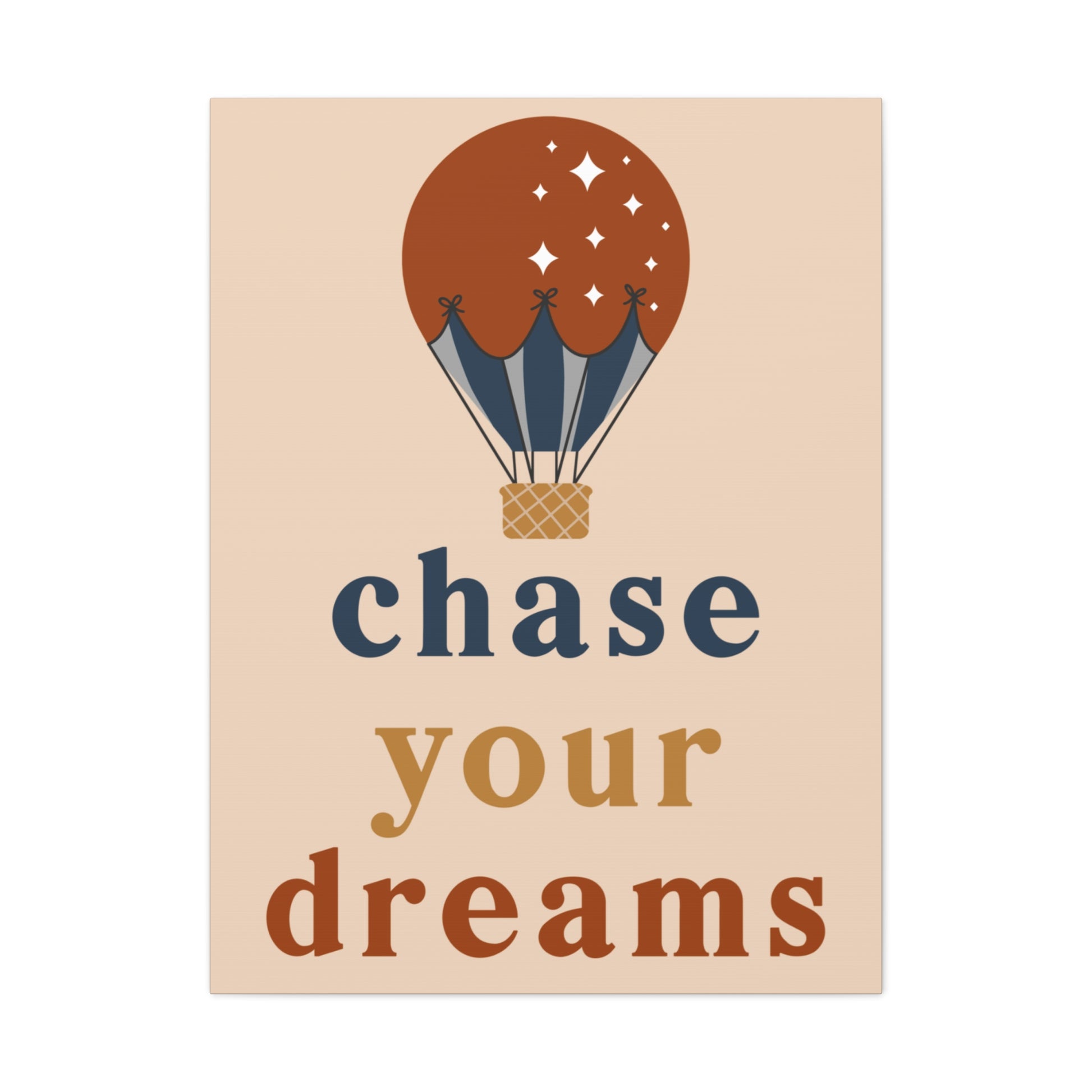 Chase your dreams wall art in soft neutral tones
