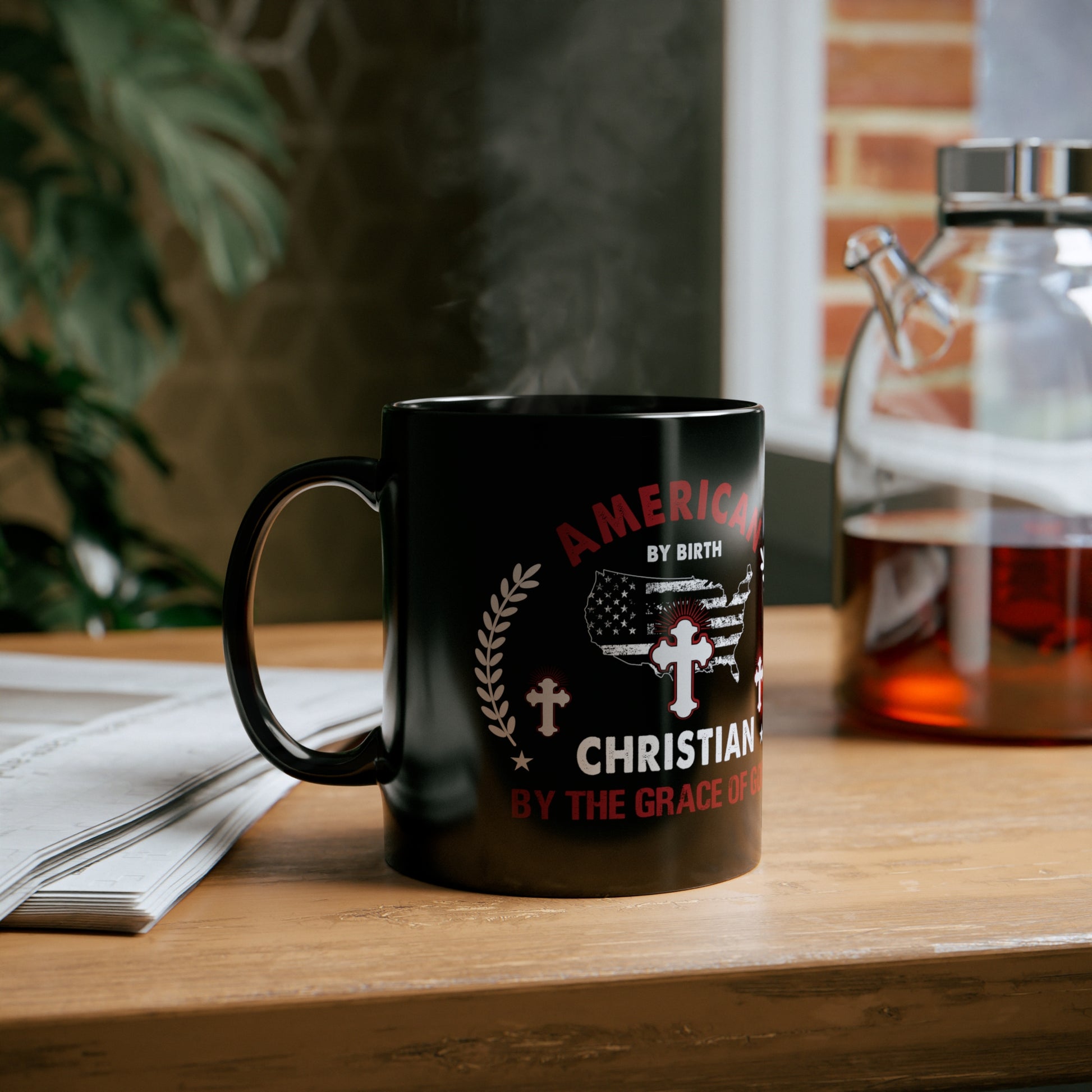 "American By Birth, Christian By The Grace Of God" Coffee Mug - Weave Got Gifts - Unique Gifts You Won’t Find Anywhere Else!