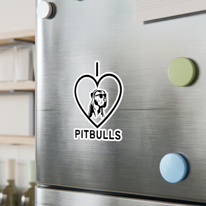 "I Love Pitbulls" Kiss-Cut Vinyl Decals - Weave Got Gifts - Unique Gifts You Won’t Find Anywhere Else!