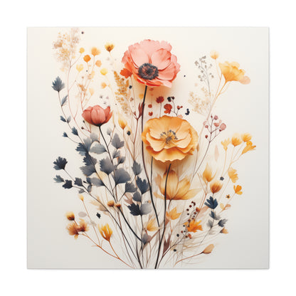 Gentle floral watercolor artwork for walls
