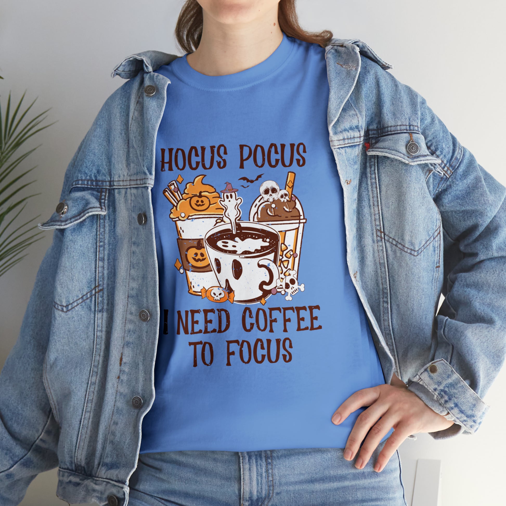 "Hocus Pocus, I Need Coffee To Focus" T-Shirt - Weave Got Gifts - Unique Gifts You Won’t Find Anywhere Else!