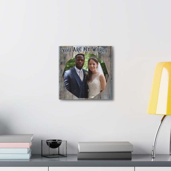 "You Are My World" Custom Photo Wall Art - Weave Got Gifts - Unique Gifts You Won’t Find Anywhere Else!