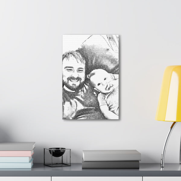 "Daddy & Son Photo" Custom Wall Art - Weave Got Gifts - Unique Gifts You Won’t Find Anywhere Else!