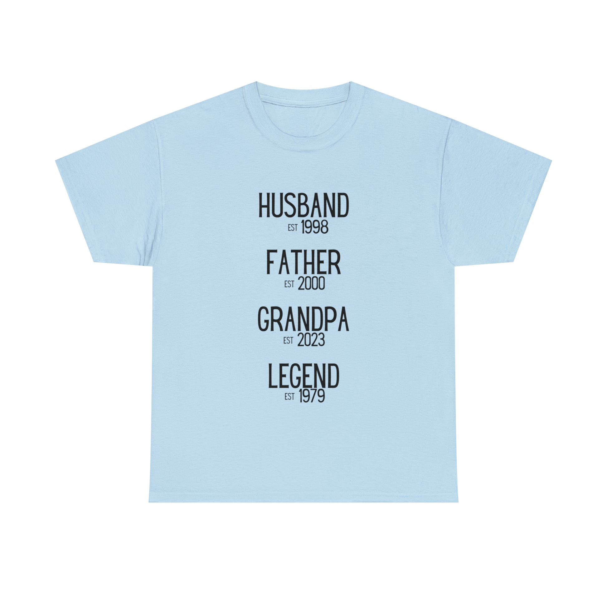 Custom "Husband, Father, Grandpa, Established" T-Shirt - Weave Got Gifts - Unique Gifts You Won’t Find Anywhere Else!