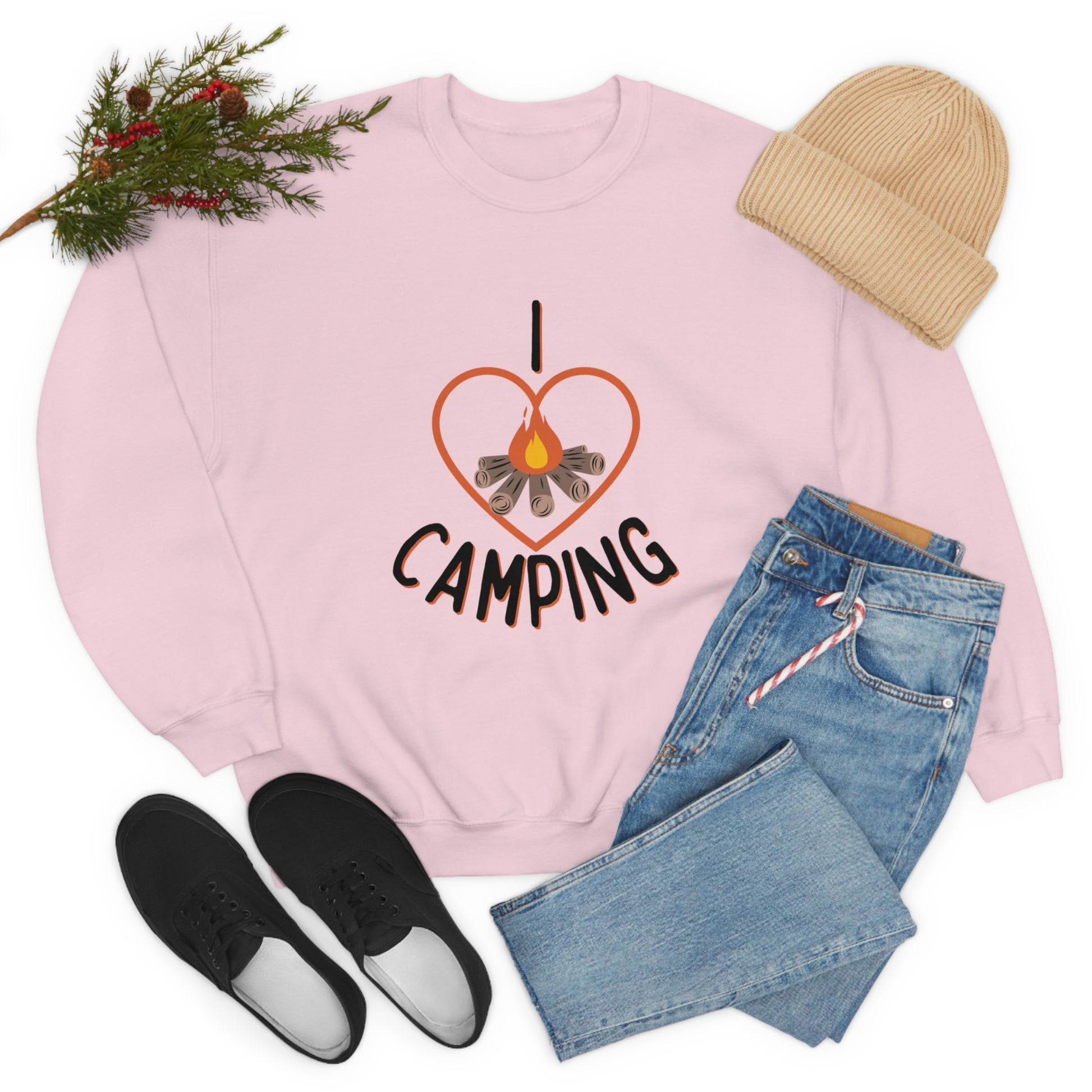 "I Love Camping" Crewneck Sweatshirt - Weave Got Gifts - Unique Gifts You Won’t Find Anywhere Else!